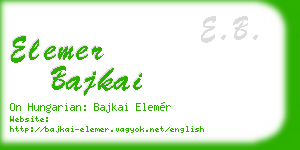 elemer bajkai business card
