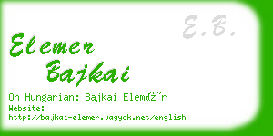 elemer bajkai business card